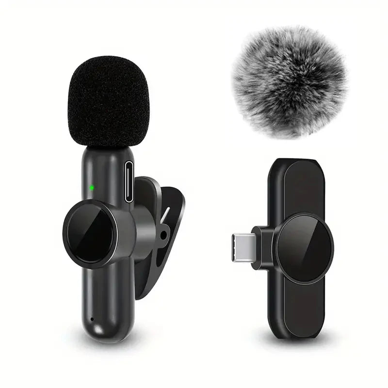 Mini Wireless Lavalier Microphone – For iPhone & Android | Plug & Play