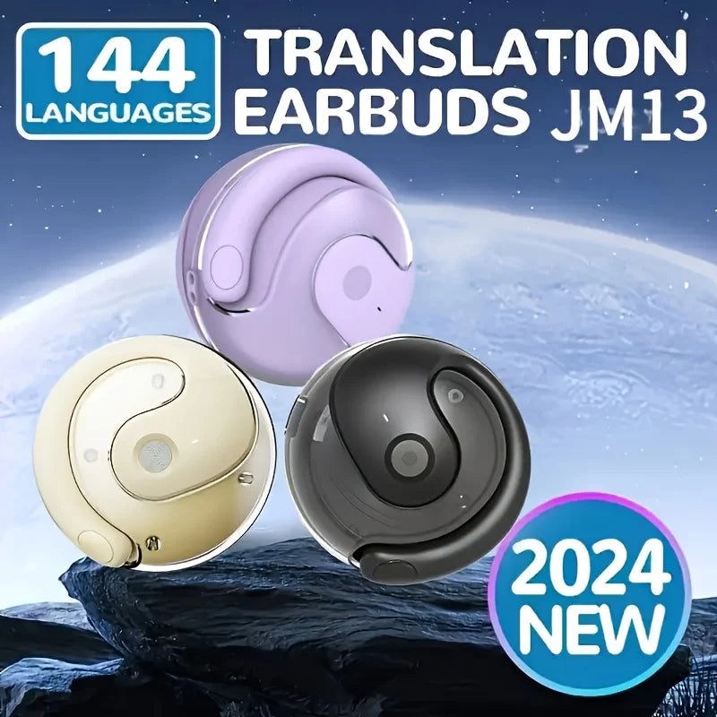 AI Translation Earphones – 144 Languages | Real-Time | Bluetooth 5.4