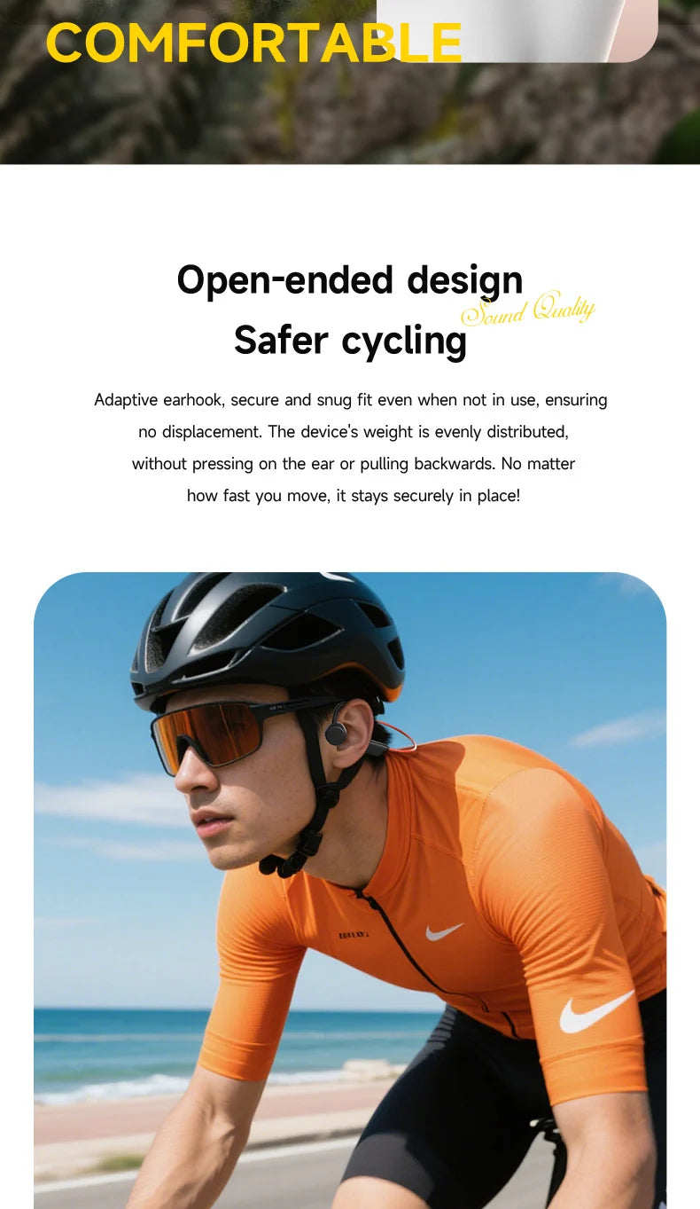 Bone Conduction Headphones IPX8 — Waterproof Bluetooth 5.4 Sports Headset with Mic