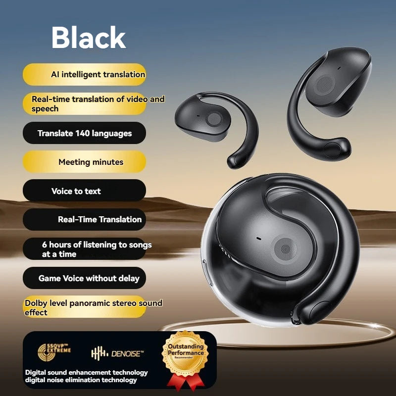 AI Translation Earphones – 144 Languages | Real-Time | Bluetooth 5.4