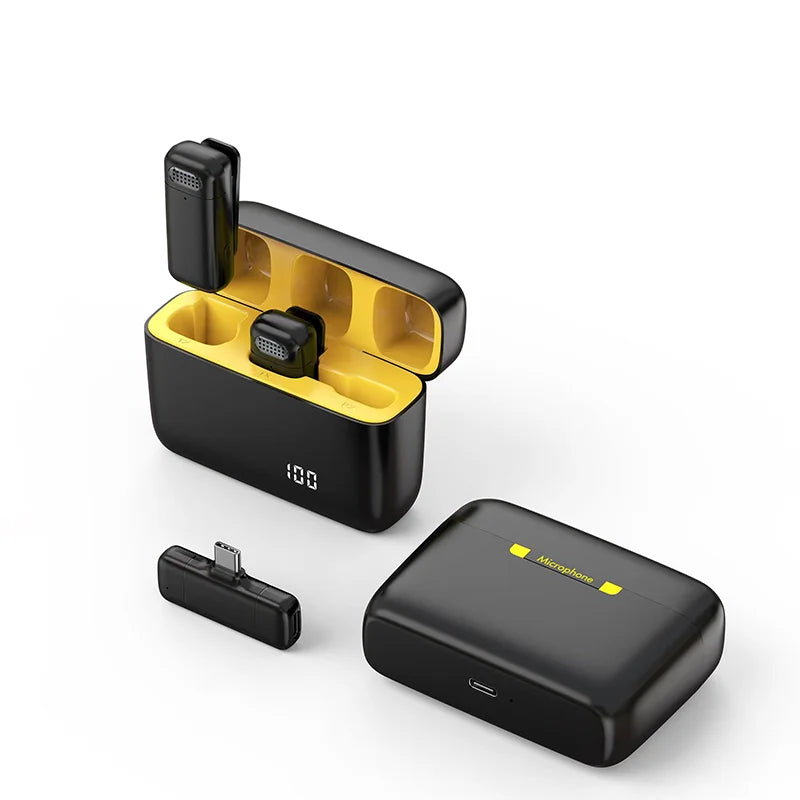 Wireless Lavalier Microphone – Charging Case | Noise Cancelling | iPhone & Android