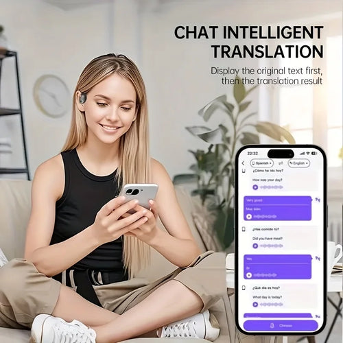 AI Translation Earphones – 144 Languages | Real-Time | Bluetooth 5.4