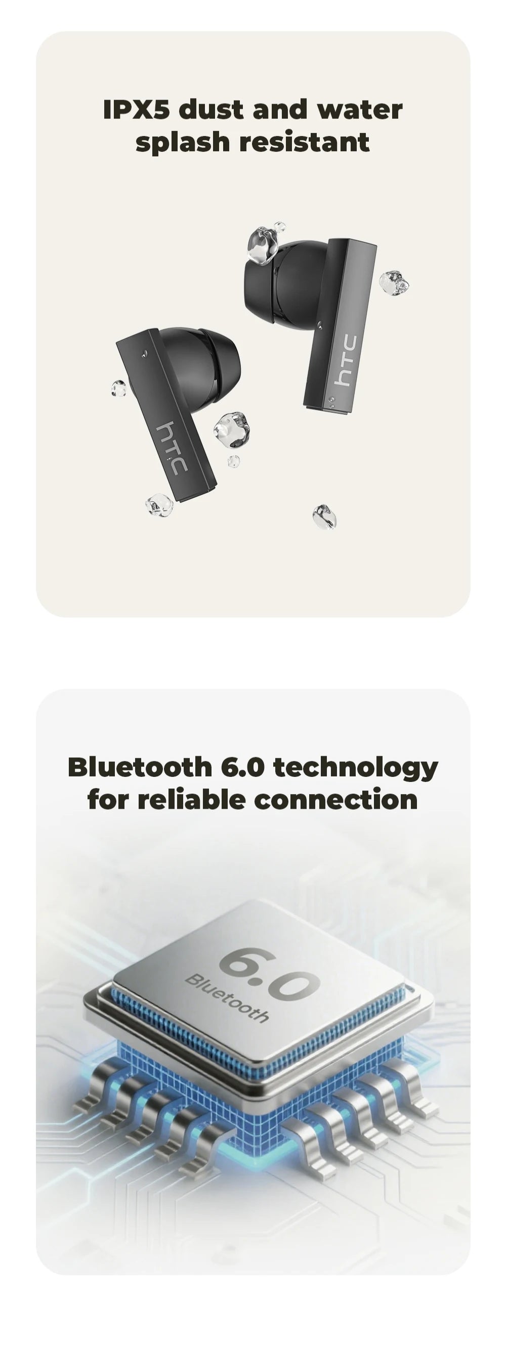 HTC NE40 AI Translator Earphones – Bluetooth | 40H Battery | 144 Languages