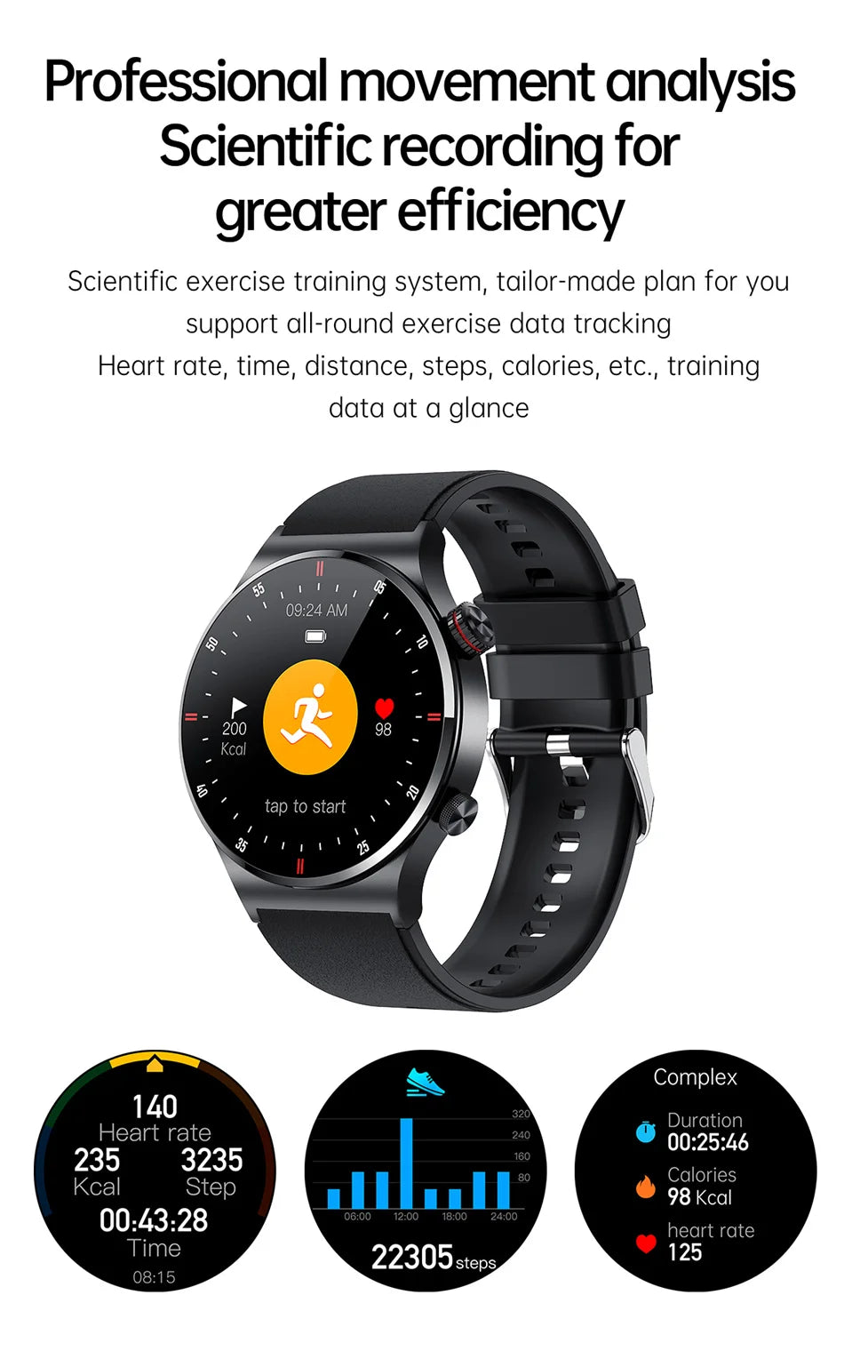 Men's Smart Watch – GPS | Bluetooth Calling | ECG Heart Monitor | Waterproof