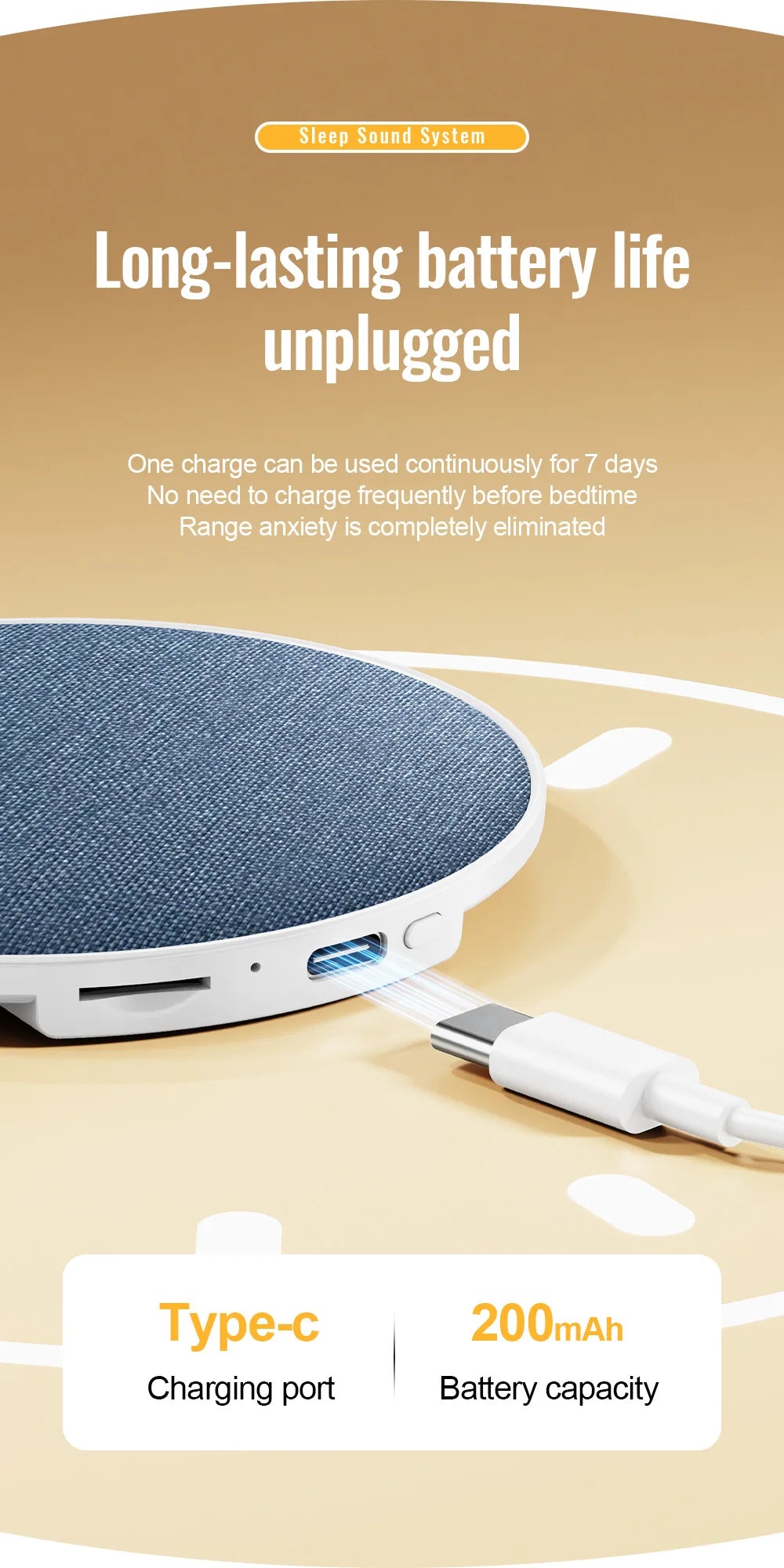 Wireless Pillow Speaker – Sleep Aid | 360° HiFi Sound | Bluetooth 5.4