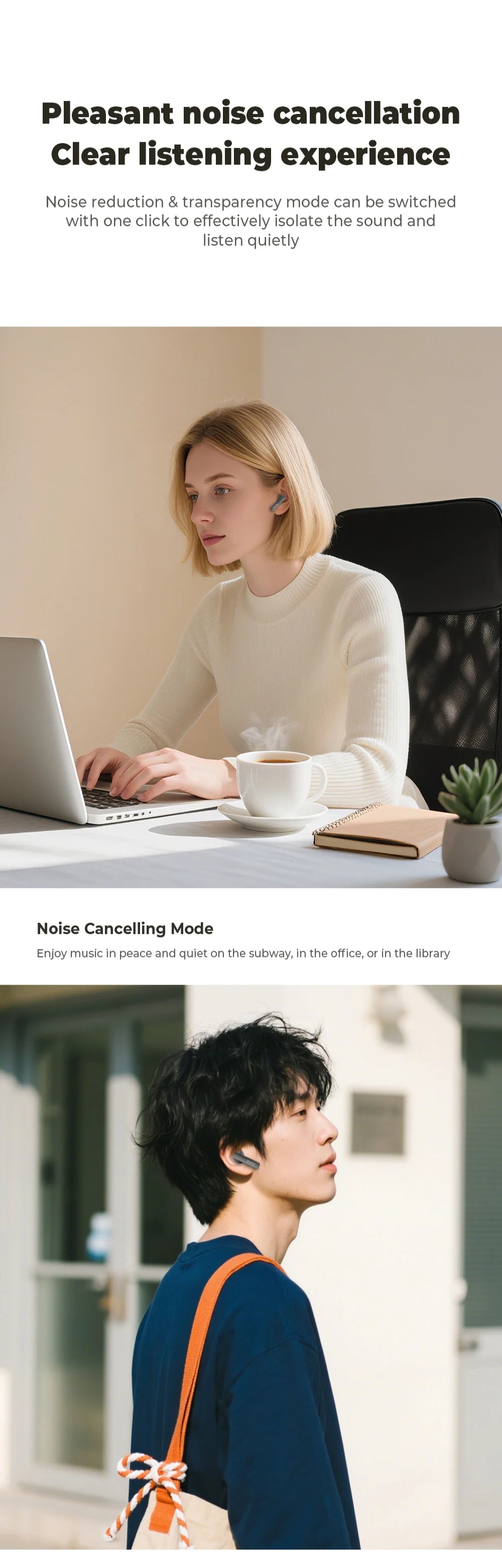 HTC NE40 AI Translator Earphones – Bluetooth | 40H Battery | 144 Languages