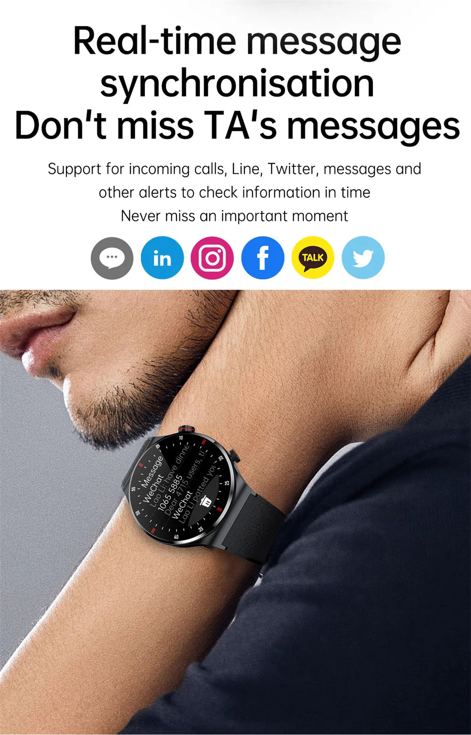 Men's Smart Watch – GPS | Bluetooth Calling | ECG Heart Monitor | Waterproof