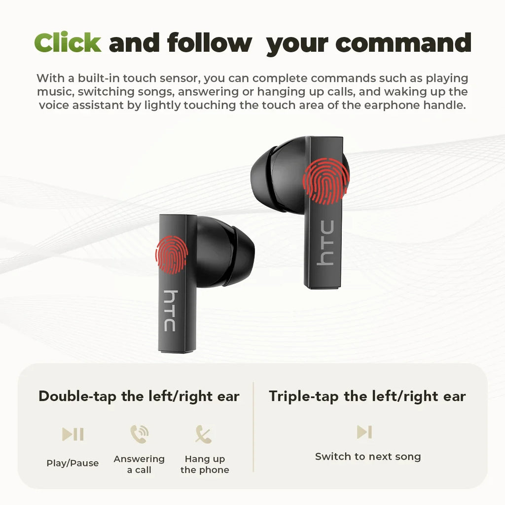 HTC NE40 AI Translator Earphones – Bluetooth | 40H Battery | 144 Languages