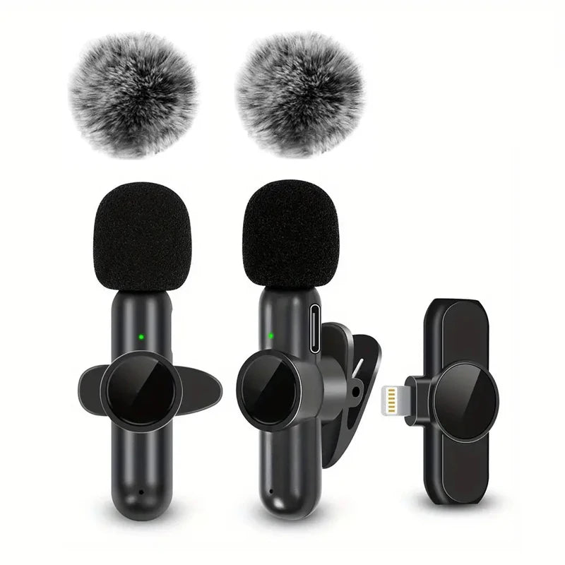 Mini Wireless Lavalier Microphone – For iPhone & Android | Plug & Play