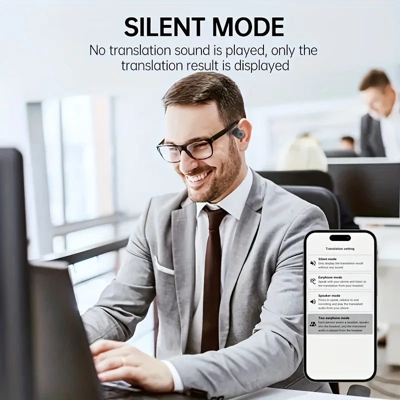 AI Translation Earphones – 144 Languages | Real-Time | Bluetooth 5.4