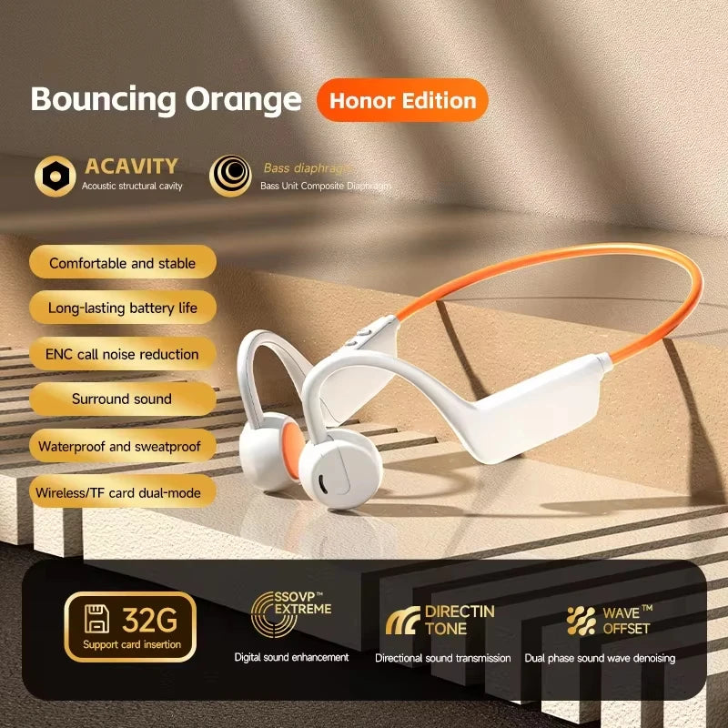 Bone Conduction Headphones IPX8 Waterproof MP3 32GB Bluetooth5.4 Wireless Headphones With Mic Swimming Sports Fitness 2026