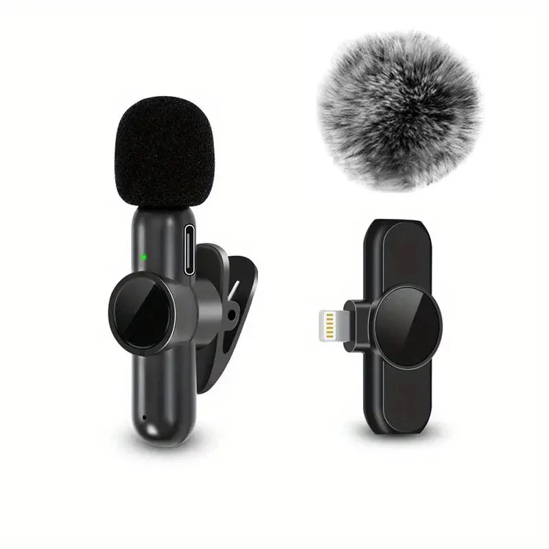 Mini Wireless Lavalier Microphone – For iPhone & Android | Plug & Play