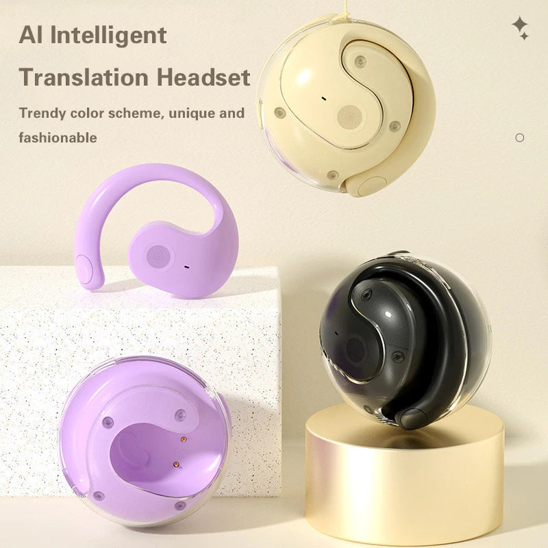 AI Translation Earphones – 144 Languages | Real-Time | Bluetooth 5.4