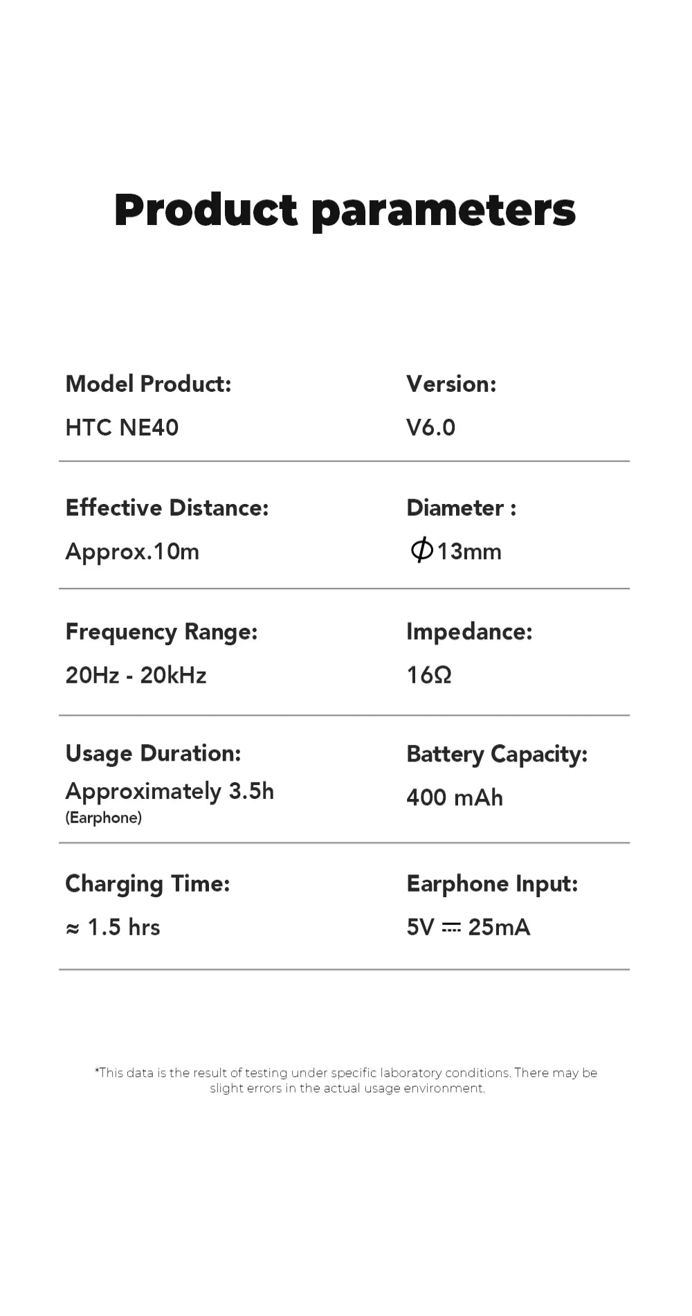 HTC NE40 AI Translator Earphones – Bluetooth | 40H Battery | 144 Languages