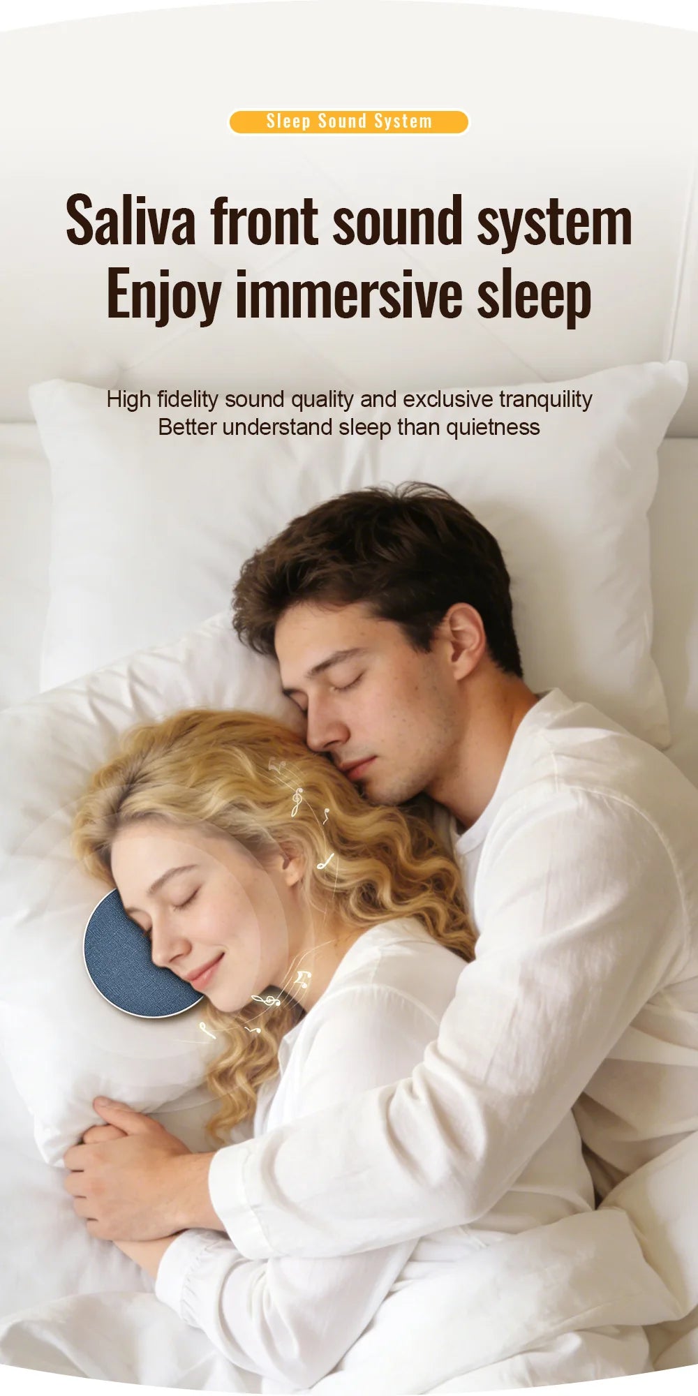 Wireless Pillow Speaker – Sleep Aid | 360° HiFi Sound | Bluetooth 5.4