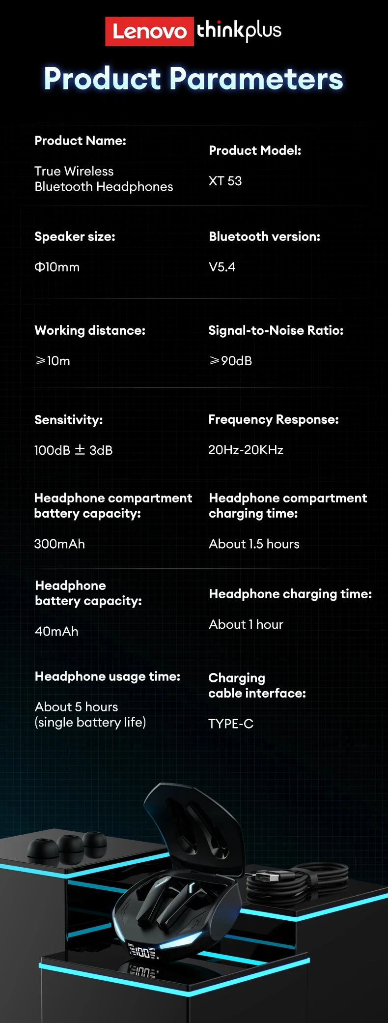 Lenovo XT53 Wireless Earphones