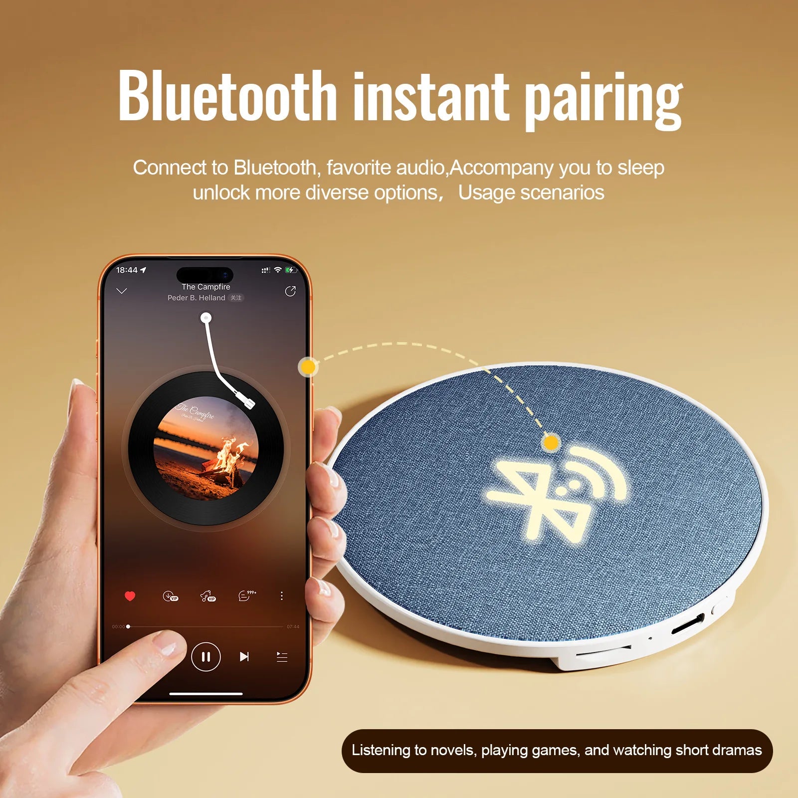 Wireless Pillow Speaker – Sleep Aid | 360° HiFi Sound | Bluetooth 5.4