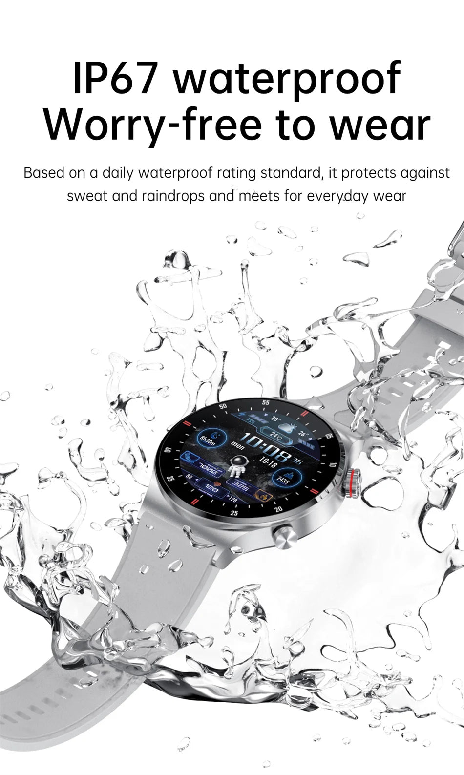 Men's Smart Watch – GPS | Bluetooth Calling | ECG Heart Monitor | Waterproof