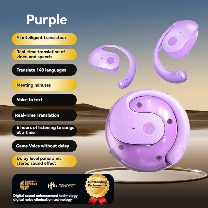 AI Translation Earphones – 144 Languages | Real-Time | Bluetooth 5.4