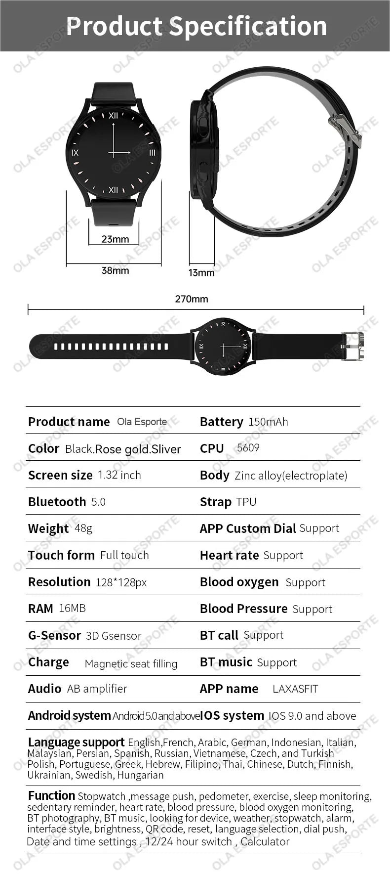 Women's Smart Watch – Bluetooth Calling | Heart Rate & Sleep Monitor | Waterproof