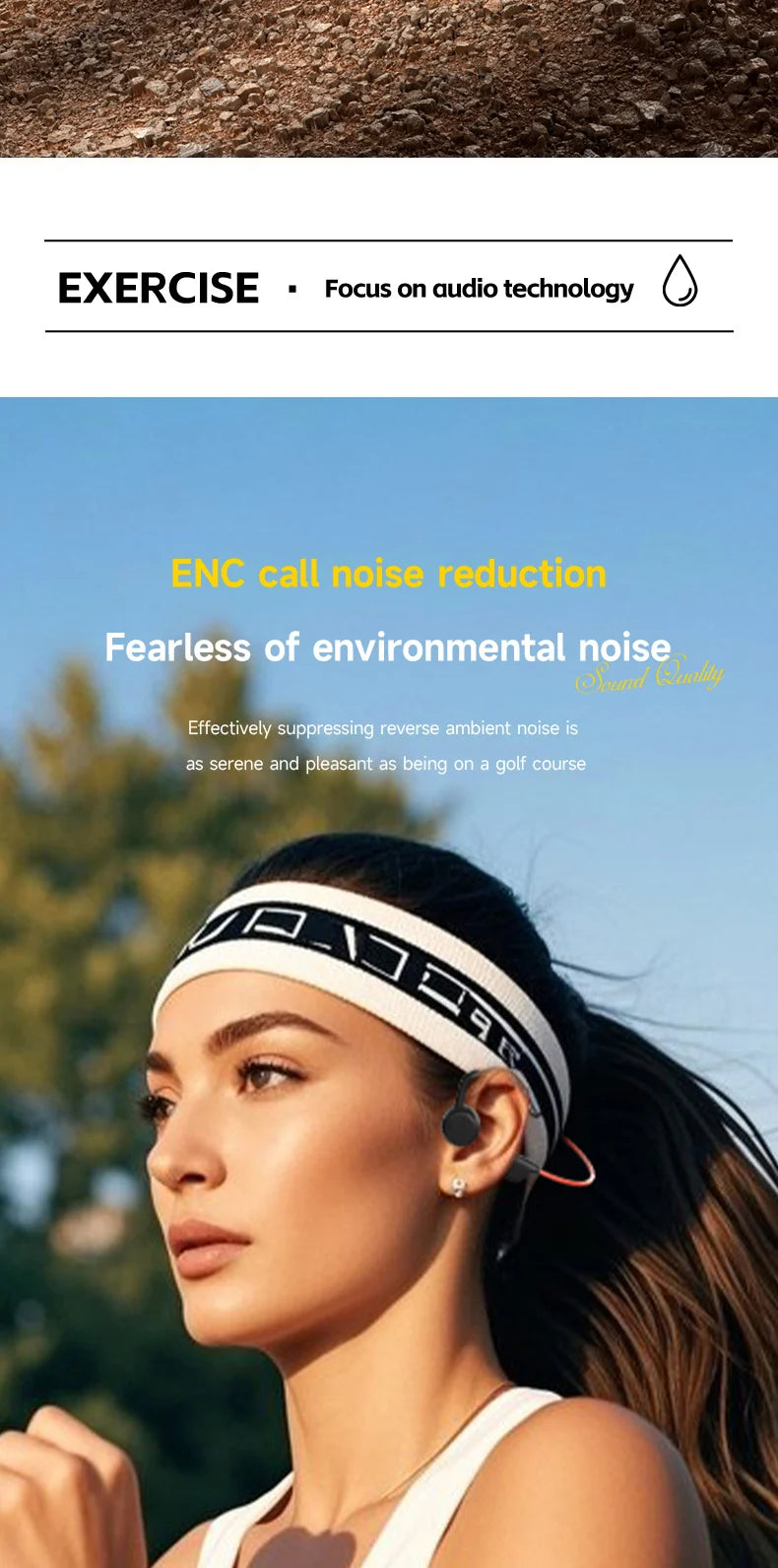 Bone Conduction Headphones IPX8 — Waterproof Bluetooth 5.4 Sports Headset with Mic
