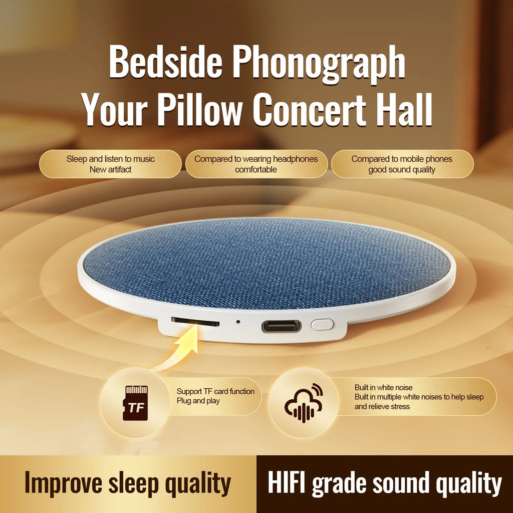 Wireless Pillow Speaker – Sleep Aid | 360° HiFi Sound | Bluetooth 5.4