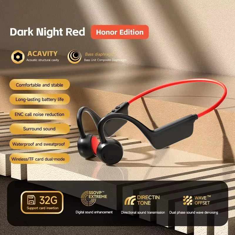 Bone Conduction Headphones IPX8 Waterproof MP3 32GB Bluetooth5.4 Wireless Headphones With Mic Swimming Sports Fitness 2026